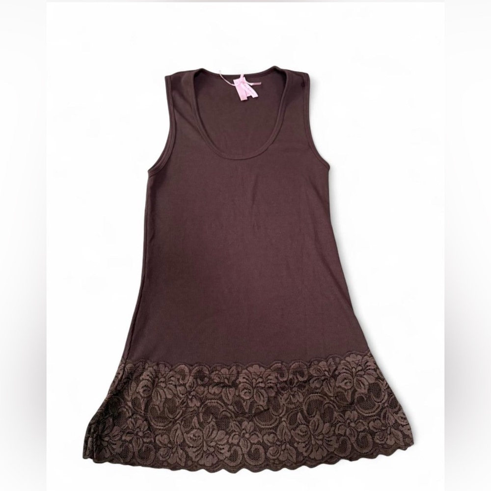 Urban Behavior Dark Brown Lace Tank Top – Lightweight Layering Cami